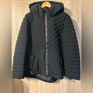 Tommy Hilfiger Black Hooded Puffer Jacket